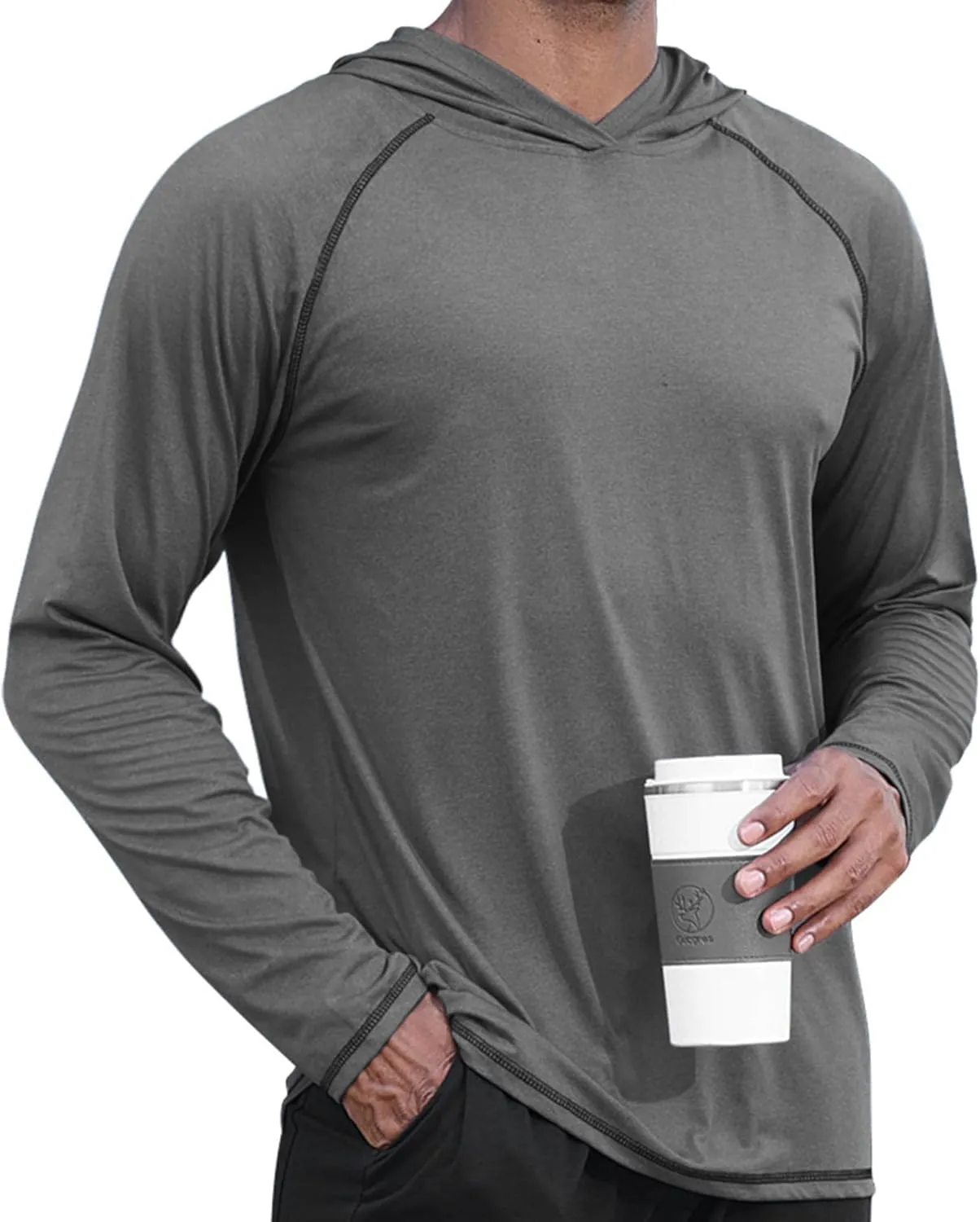 Lexiart Mens Workout Hood Sweatshirts Athlete Slim FIt Hoodie Lightweight Pullover