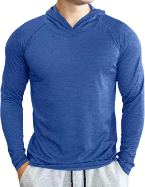 Lexiart Mens Workout Hood Sweatshirts Athlete Slim FIt Hoodie Lightweight Pullover