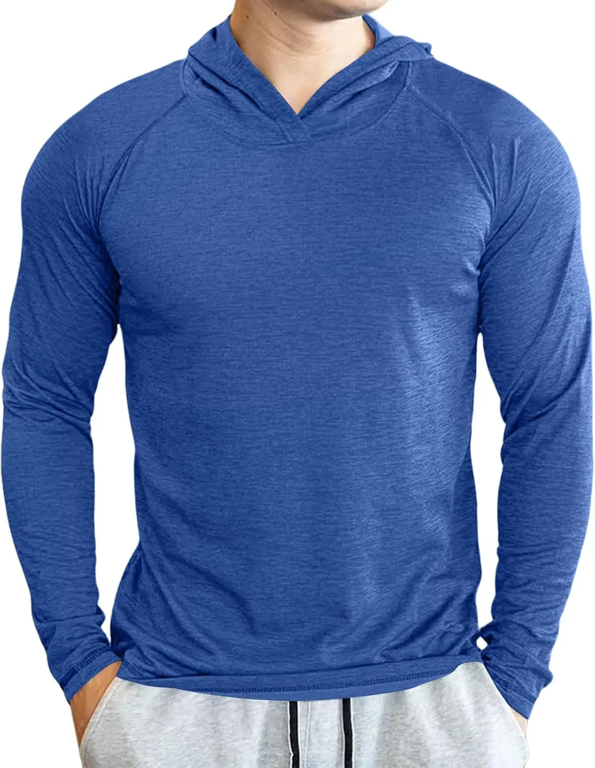 Lexiart Mens Workout Hood Sweatshirts Athlete Slim FIt Hoodie Lightweight Pullover