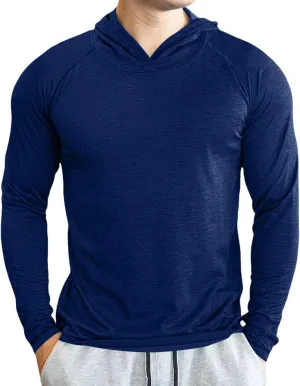 Lexiart Mens Workout Hood Sweatshirts Athlete Slim FIt Hoodie Lightweight Pullover
