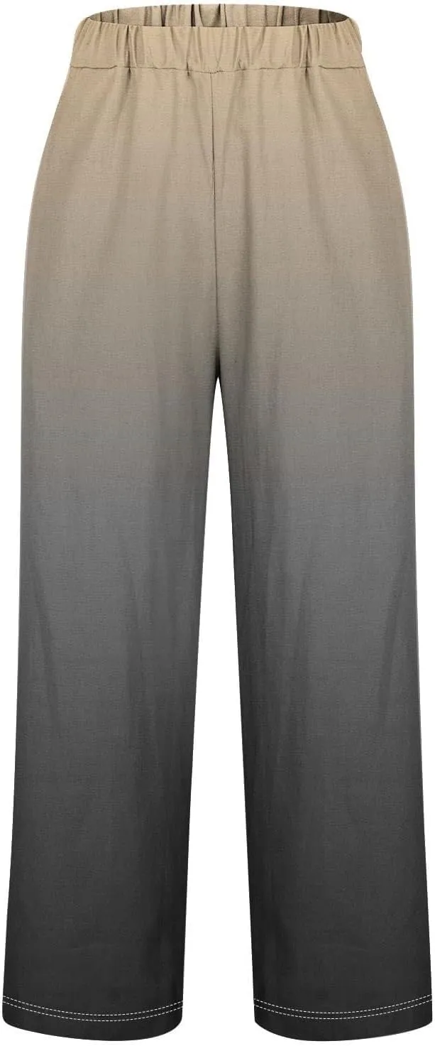 Linen Pants with Pockets Spring Women's Cotton Linen Pants Women's Plus Size Cotton Linen Yoga Pants