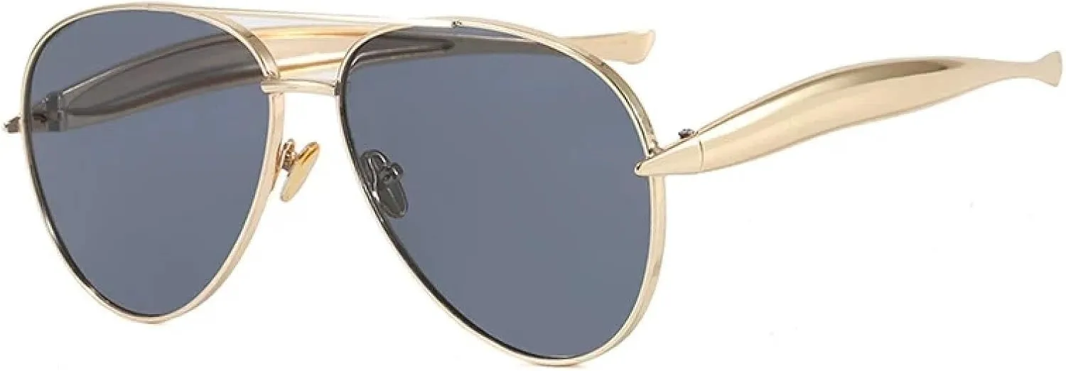 Luxury Oversized Metal Sunglasses Fashion Vintage Sunglasses Men Travel Female Eyewear Uv400