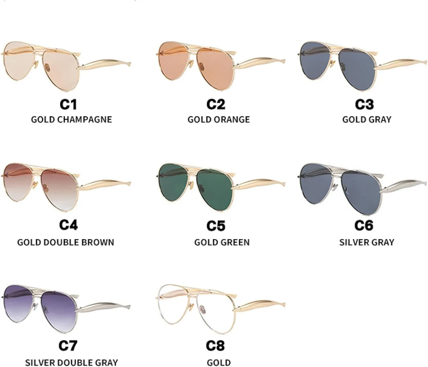 Luxury Oversized Metal Sunglasses Fashion Vintage Sunglasses Men Travel Female Eyewear Uv400