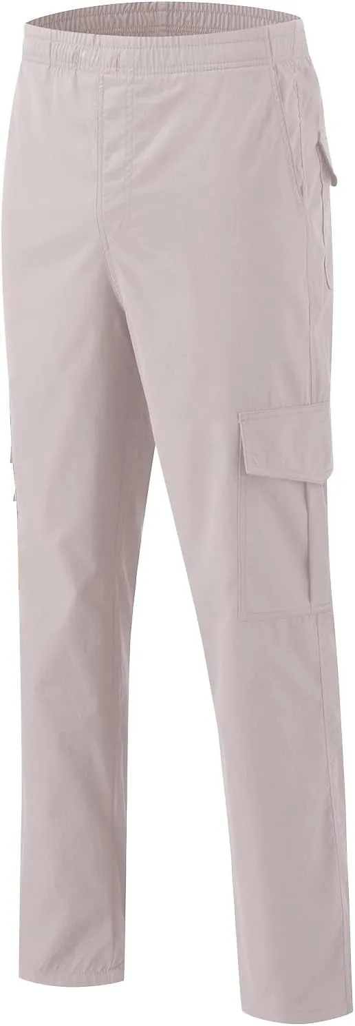 Male Versatile All Season Cargo Pants Multi Pocket Zip Button Hem Solid Color Plus Relaxed fit Cargo Trousers for