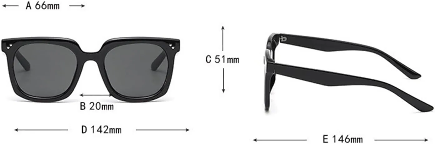 Men And Women Square Large Frame Sunglasses Fashion Outdoor Vacation Street Shooting Sports Party Sun Glasses