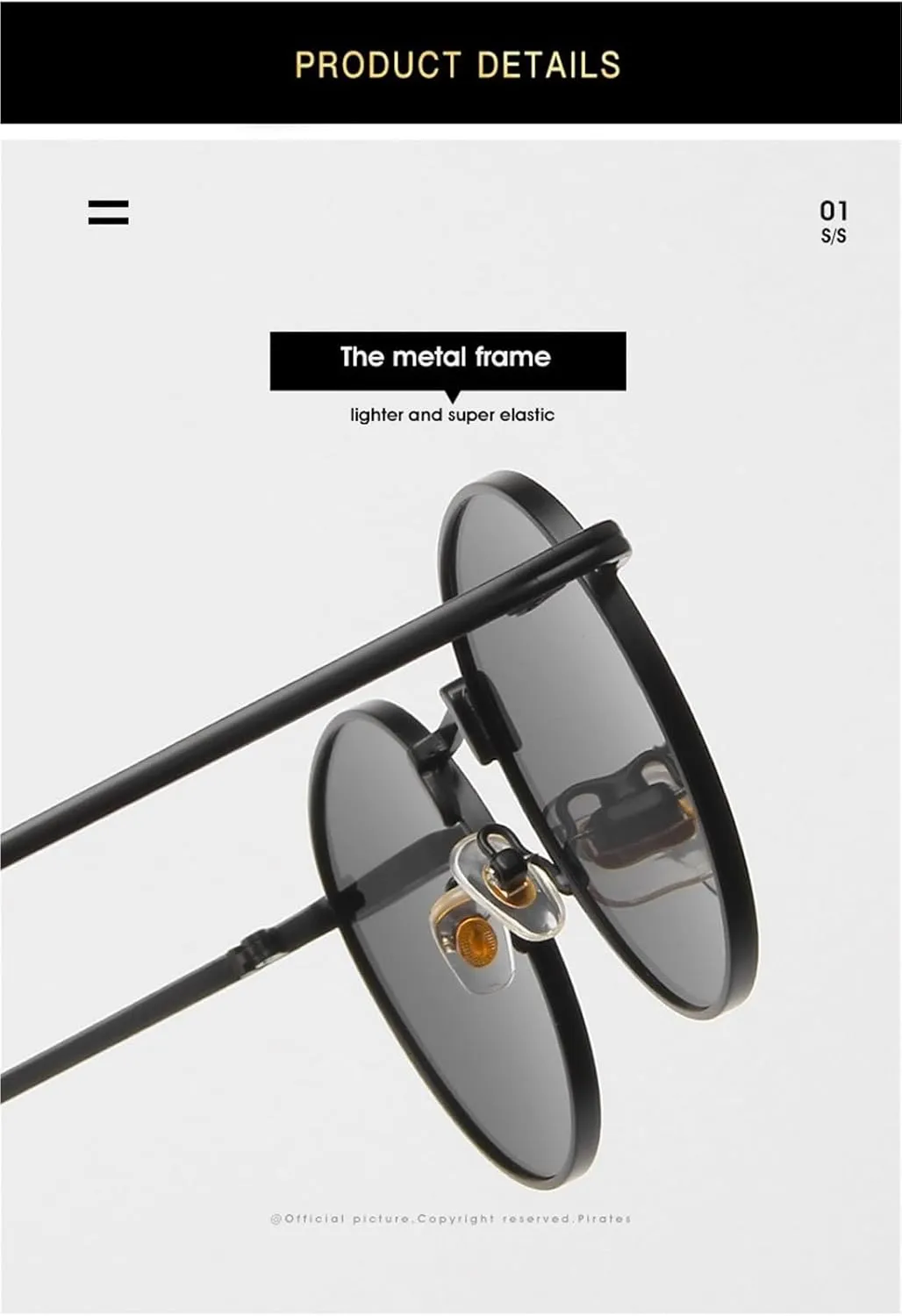 Men Metal Round Frame Shopping Sunglasses Driver Vacation Women Outdoor Sun Glasses
