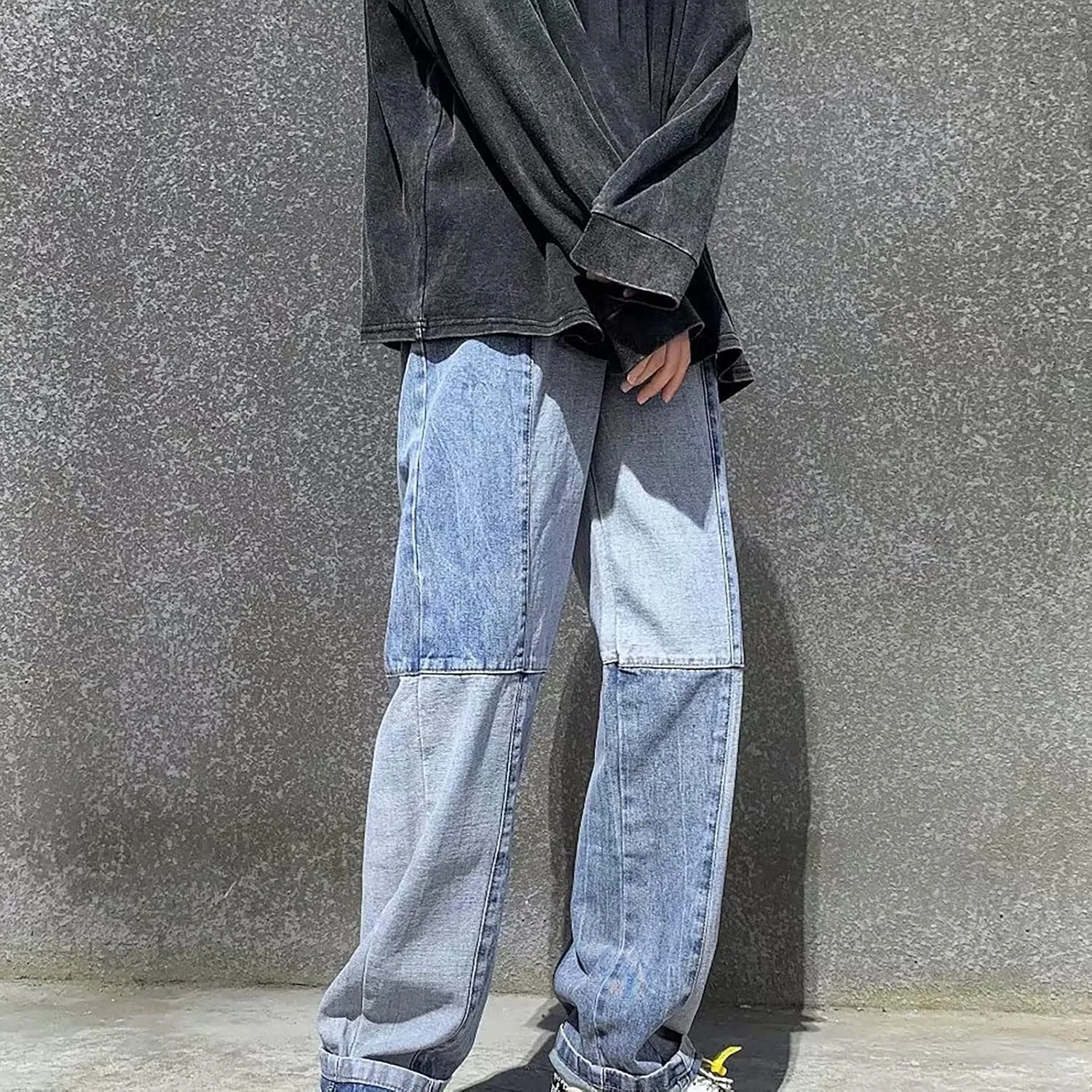 Men Slim Zipper Denim Jeans Mens Relaxed Fit Jeans for Men Jeans for Men Regular Relaxed Fit Jeans for Men Jeans