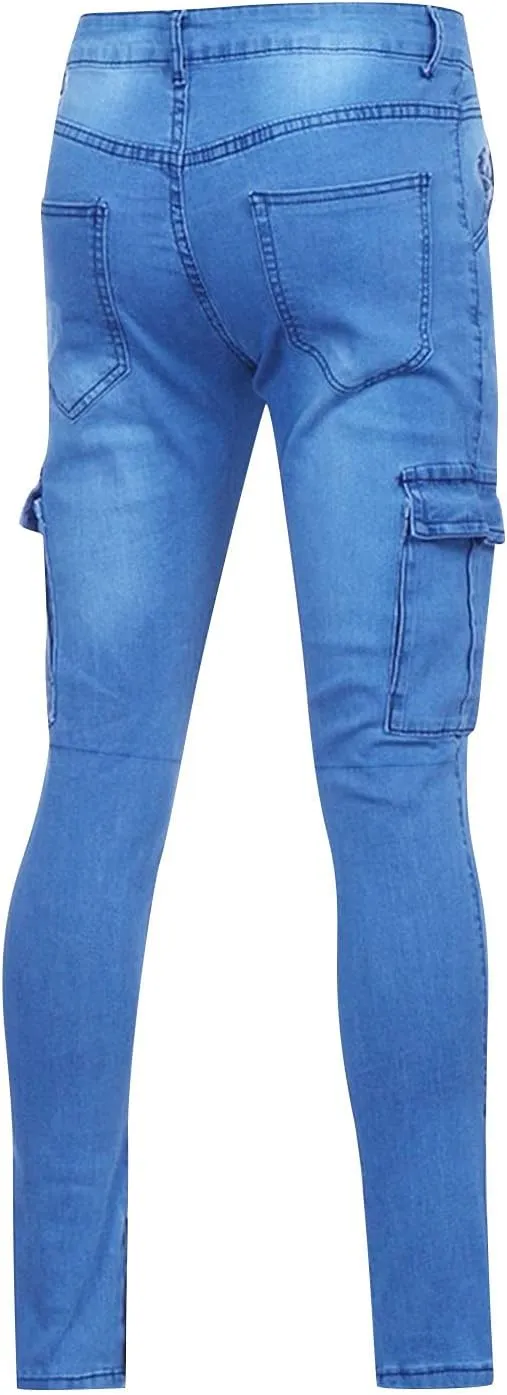 Men Slim Zipper Denim Jeans Mens Relaxed Fit Jeans for Men Jeans for Men Regular Relaxed Fit Jeans for Men Jeans