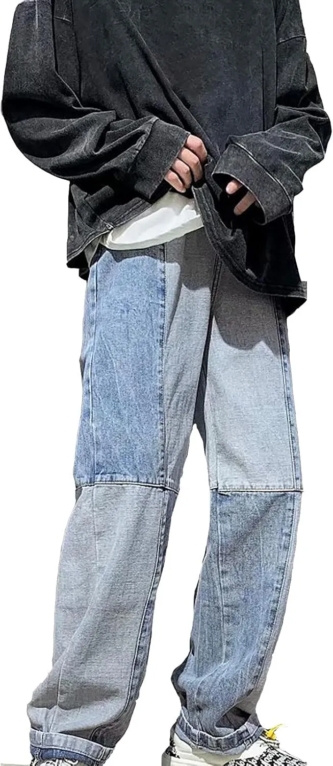 Men Slim Zipper Denim Jeans Mens Relaxed Fit Jeans for Men Jeans for Men Regular Relaxed Fit Jeans for Men Jeans