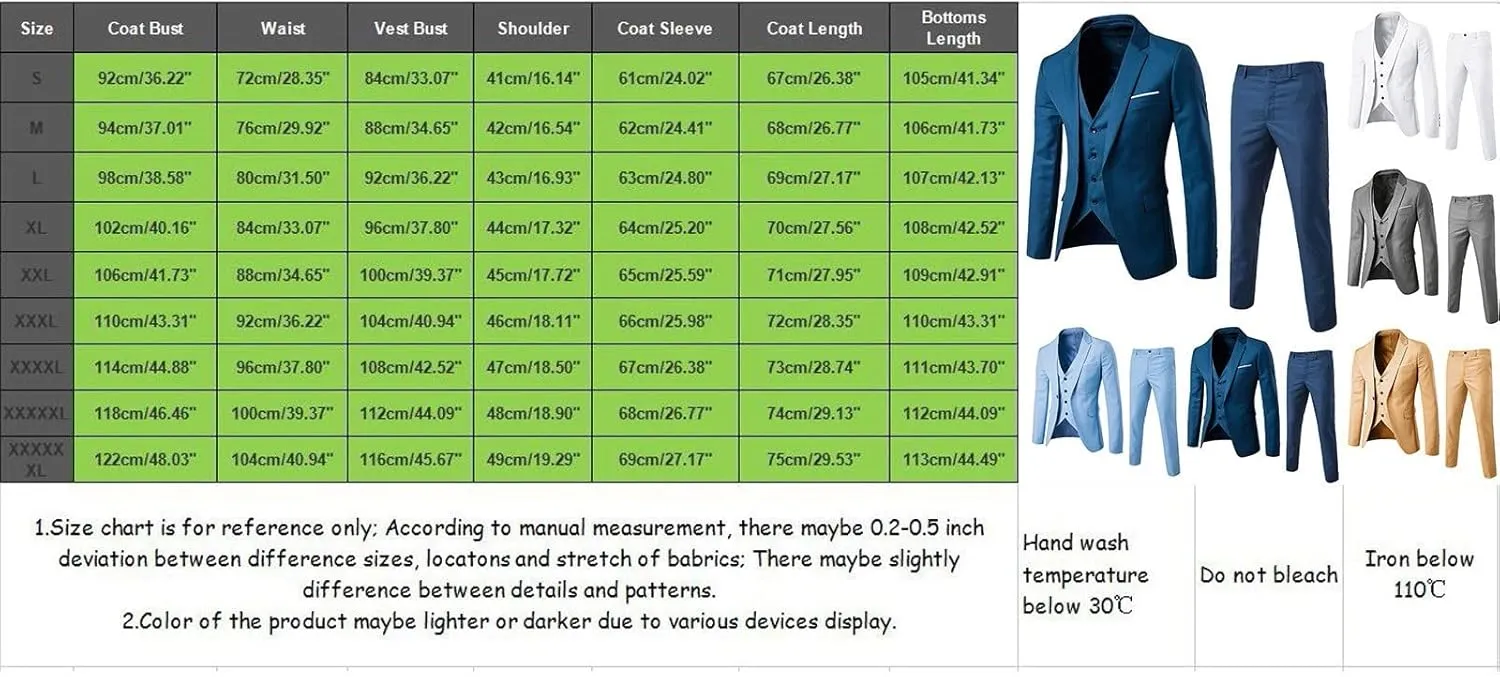 Men Suits 3 Pieces Set Slim Fit Wedding Suit Party Sets Causal Lapel Coats Jacket Vest Pants Groomsman Uniform Sets