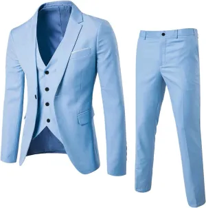 Men Suits 3 Pieces Set Slim Fit Wedding Suit Party Sets Causal Lapel Coats Jacket Vest Pants Groomsman Uniform Sets