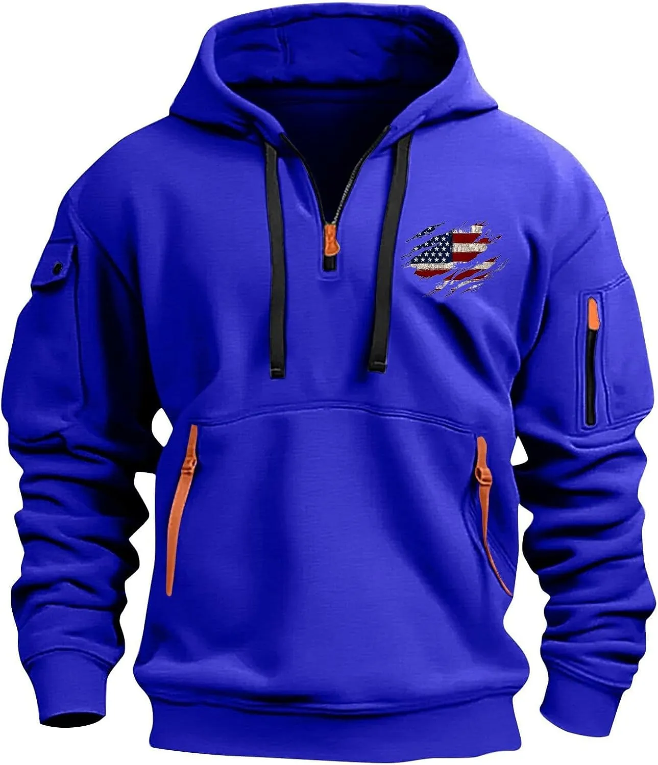 Men Tactical Hoodies Vintage Workout Fall Winter Sport Military Sweatshirt Sweaters 1/4 Zip Long Sleeve Pullover Tops