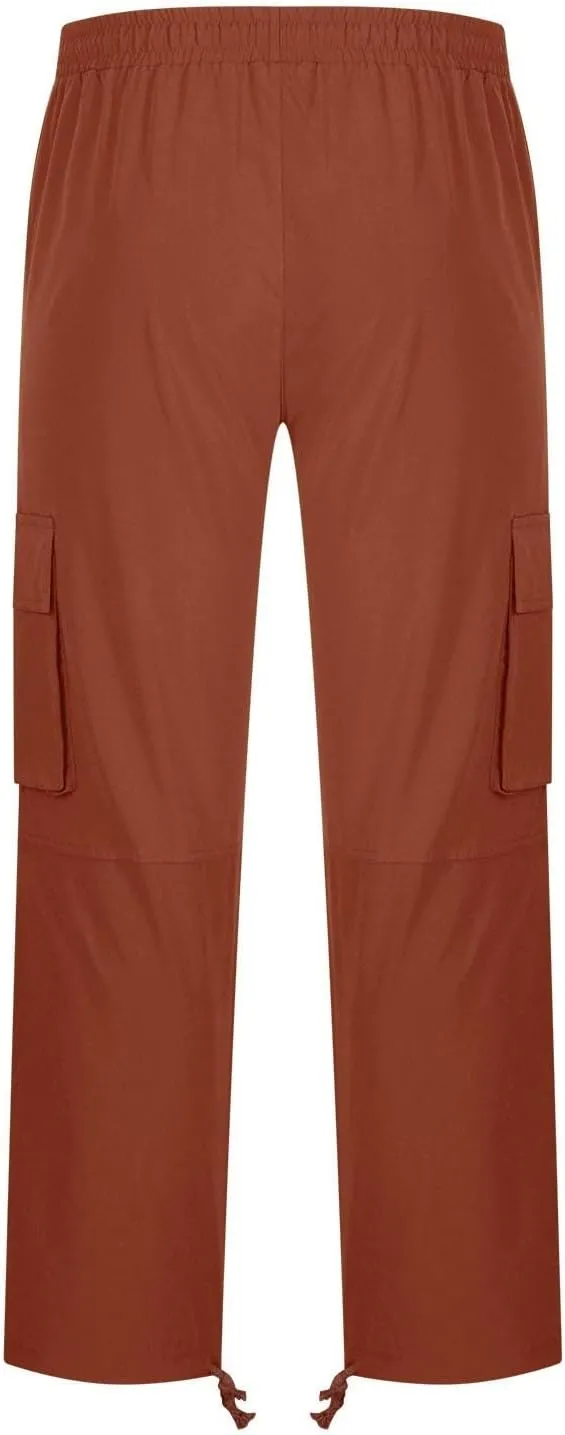 Mens Cargo Pants Casual Joggers Big and Tall Athletic Pants Cotton Loose Baggy Pants Straight Leg Sweatpants