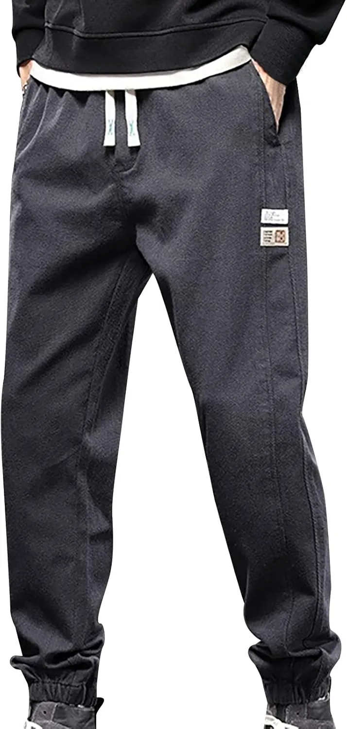 Men's Cargo Pants Cotton Casual Work Pant Lightweight Jogger Pant Outdoor Hiking Sweatpants Trousers Hiking Pants