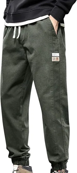 Men's Cargo Pants Cotton Casual Work Pant Lightweight Jogger Pant Outdoor Hiking Sweatpants Trousers Hiking Pants