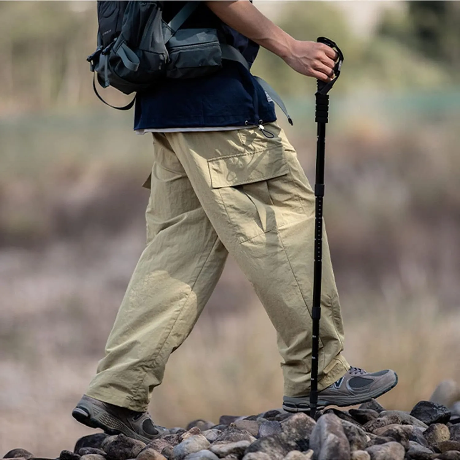 Men's Cargo Pants Relaxed Fit Sport Pants Jogger Sweatpants Drawstring Outdoor Trousers with Pockets Sports Pants