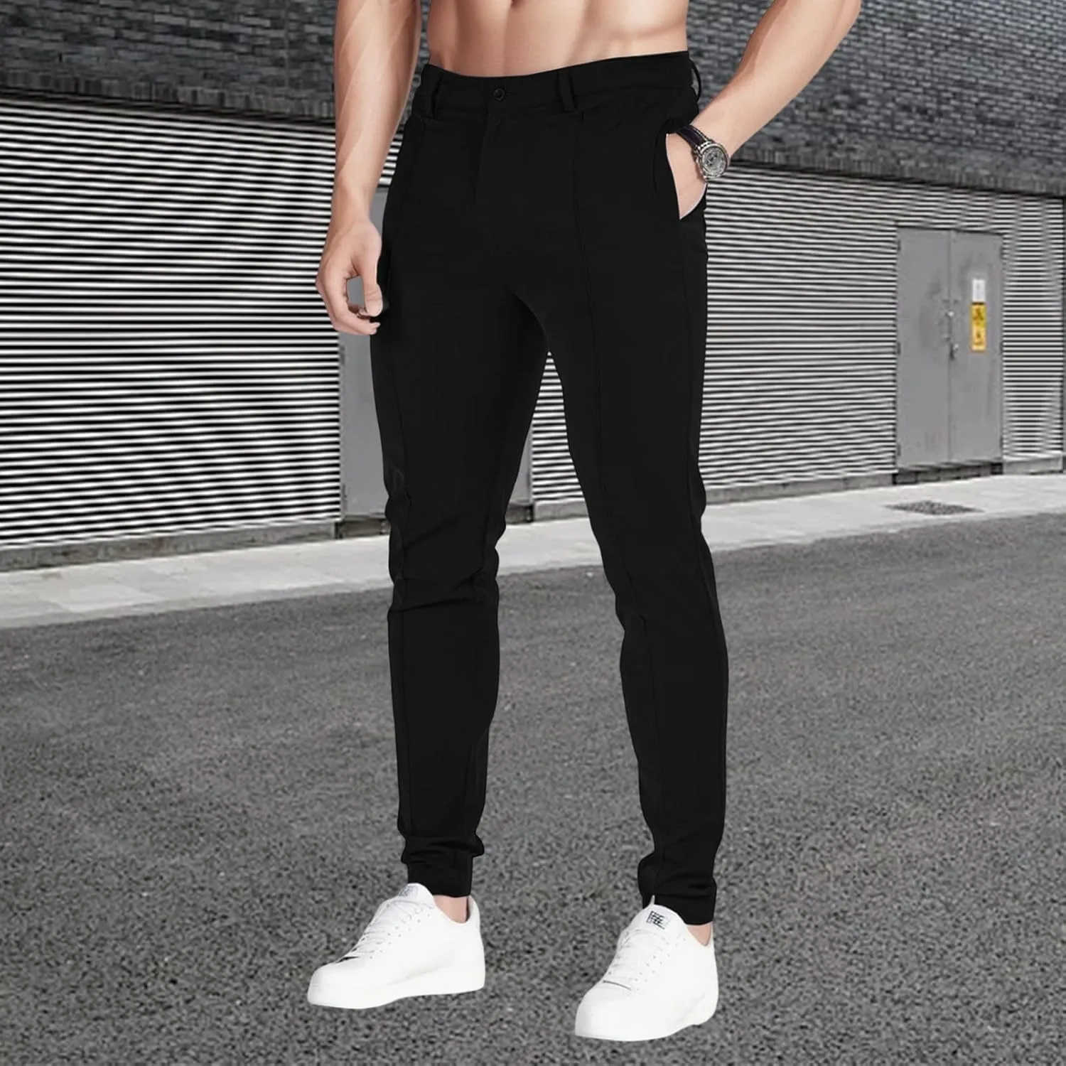 Mens Cargo Sweatpants Joggers Gym Running Cotton Pants Joggers Athletic Casual Workout Trousers with Pockets 2024