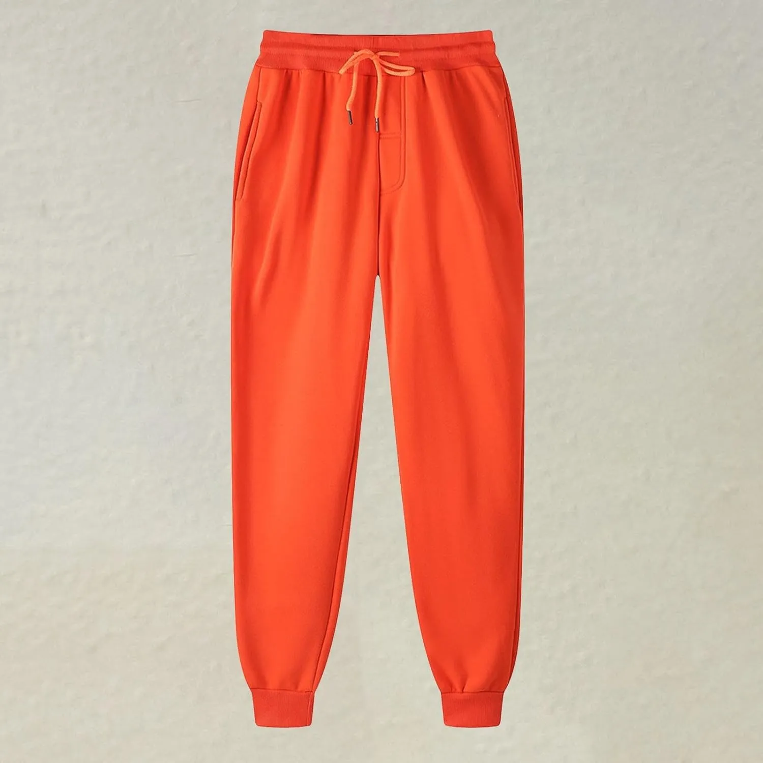 Mens Casual Joggers Pants Cotton Drawstring Cargo Pants Fashion Baggy Athletic Jogging Solid Sweatpants with Pocket