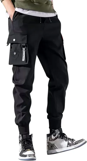 Men's Cotton Casual Cargo Work Pants Cotton Cargo Pants Gym Sweatpants Hiking Tactical Pants with Multi Pockets