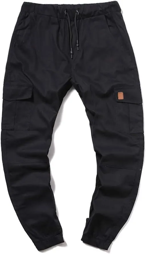 Men's Cotton Casual Cargo Work Pants Cotton Cargo Pants Gym Sweatpants Hiking Tactical Pants with Multi Pockets