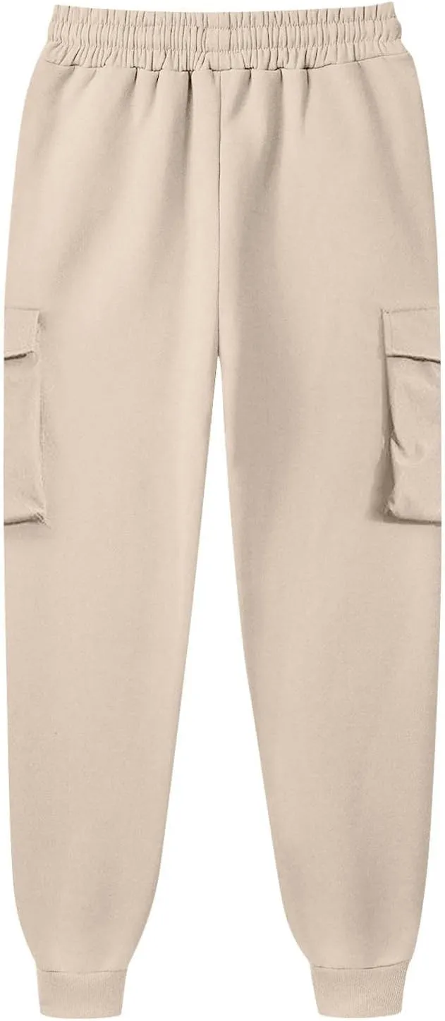 Men's Cotton Casual Cargo Work Pants Cotton Cargo Pants Gym Sweatpants Hiking Tactical Pants with Multi Pockets