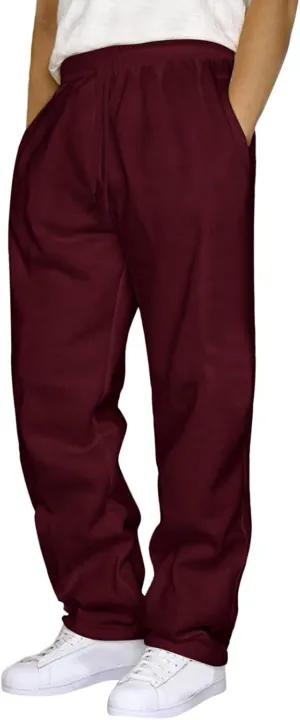 Men's Cotton Casual Sweatpants Yoga Athletic Lounge Trousers Elastic Jogger Running Straight Leg Pants with Pockets