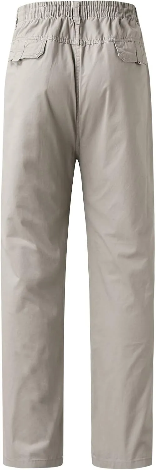 Men's Cotton Sweatpants Open Bottom Athletic Pants Running Training Jogging Gym Workout Trousers with Pockets