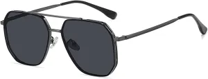 Men's Cycling Metal Polarized Driving Sunglasses (Color : A, Size : 1)