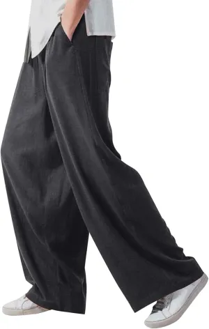 Mens Four Seasons Hanging Wide Leg Pants Style Loose Straight Casual Pants Sport Trousers