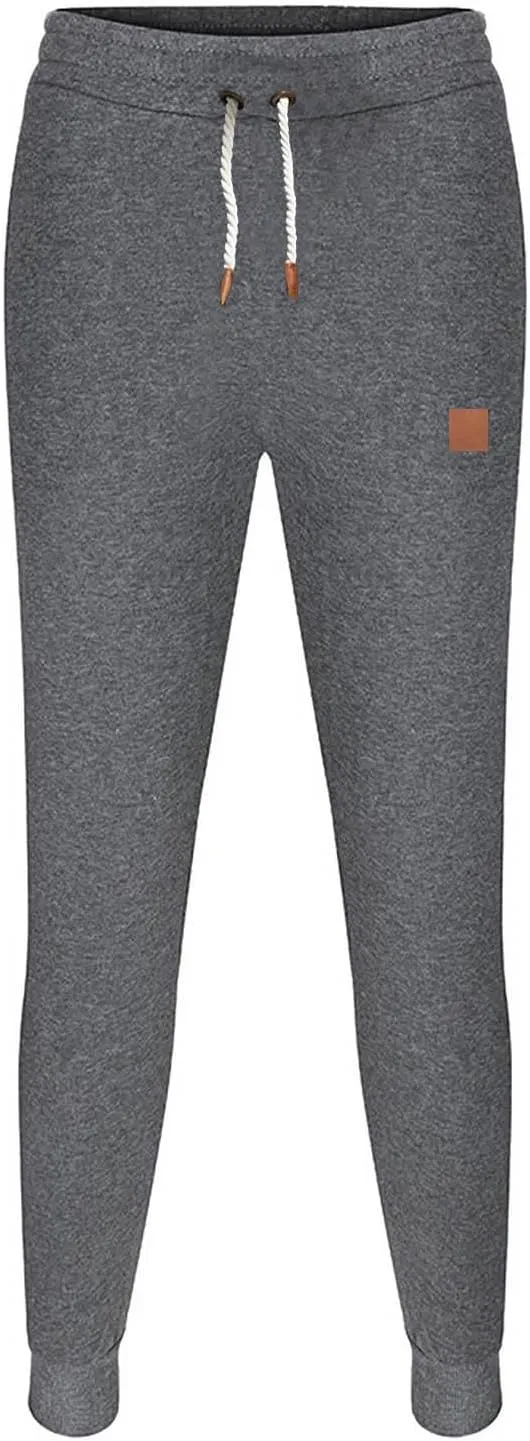 Mens Heavyweight Sweatpants Baggy Drawstring Waist Fleece Joggers with Pockets Casual Workout Cotton Sweat Pants