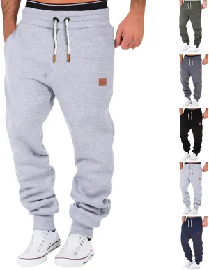 Mens Heavyweight Sweatpants Baggy Drawstring Waist Fleece Joggers with Pockets Casual Workout Cotton Sweat Pants