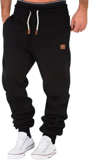 Mens Heavyweight Sweatpants Baggy Drawstring Waist Fleece Joggers with Pockets Casual Workout Cotton Sweat Pants