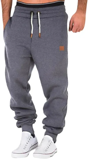 Mens Heavyweight Sweatpants Baggy Drawstring Waist Fleece Joggers with Pockets Casual Workout Cotton Sweat Pants