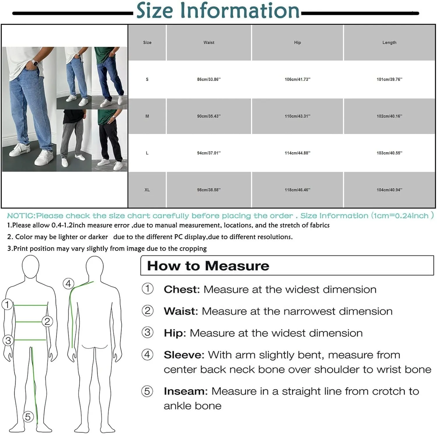 Men's Jeans Regular Fit Jeans,Skinny Jeans Slim Fit,Blue Jeans, S-XL