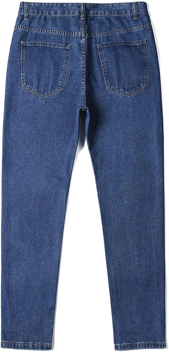 Mens Jeans Relaxed Fit, Mens Casual Pants Baggy Mens Jeans Straight Fit Loose Boot Cut for Men Jeans