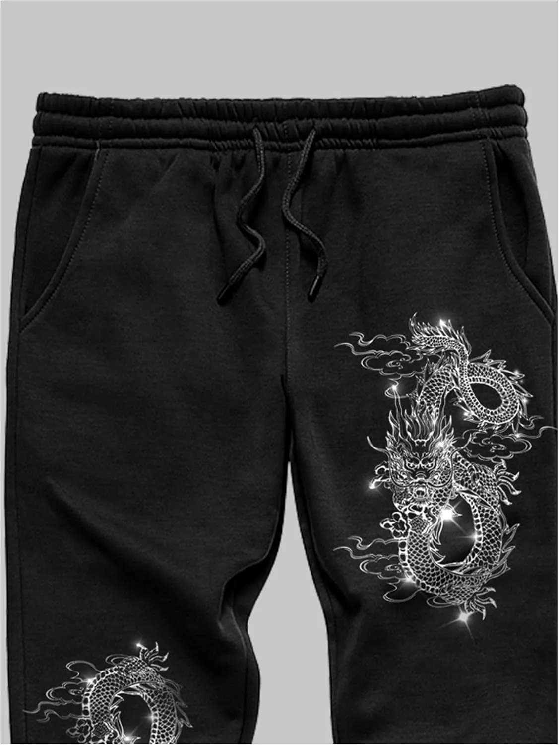 Men's Jogger Sweatpants Letter Graphic Drawstring Waist Casual Gym Workout Athletic Jogger Pants