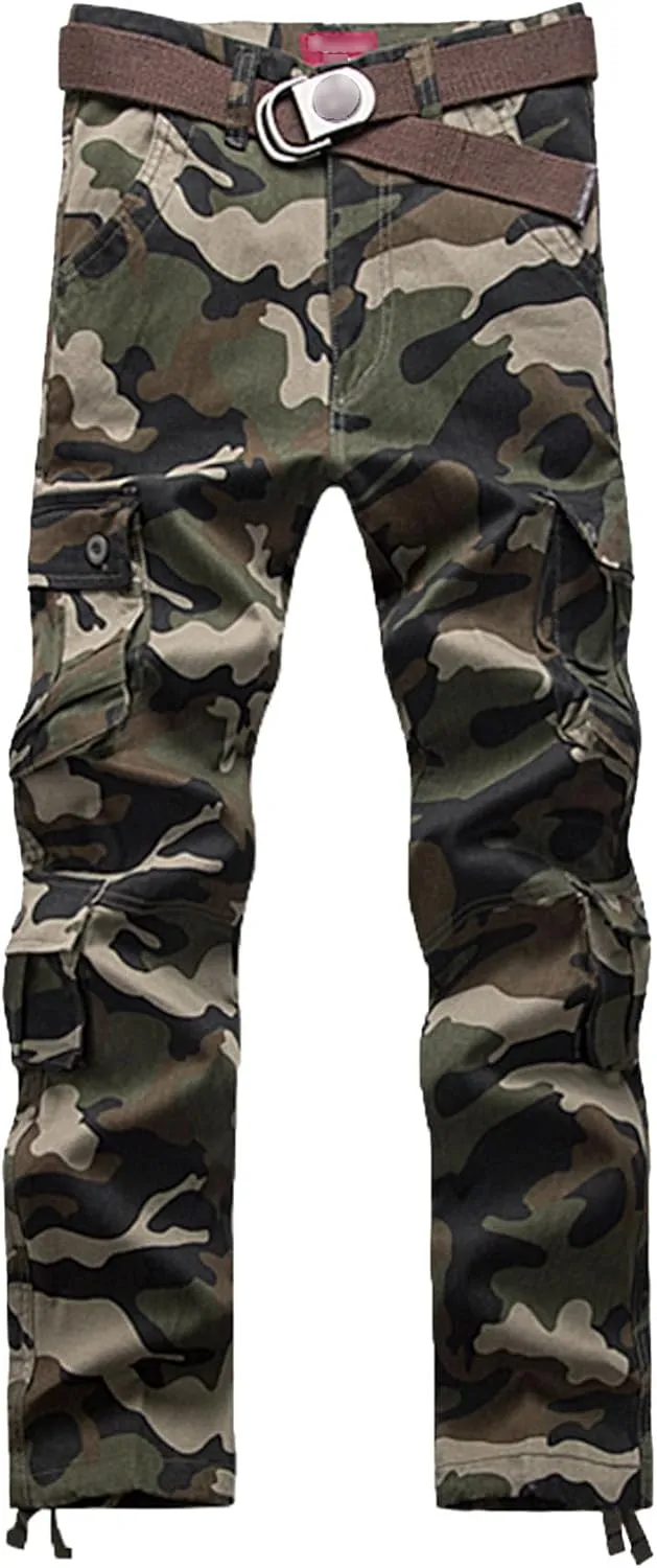 Men's Lightweight Hiking Pants Multi-Pocket Cargo Joggers Sweatpants Casual Athletic Running Joggers Trousers