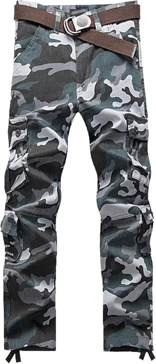 Men's Lightweight Hiking Pants Multi-Pocket Cargo Joggers Sweatpants Casual Athletic Running Joggers Trousers
