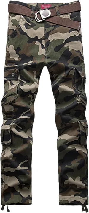 Men's Lightweight Hiking Pants Multi-Pocket Cargo Joggers Sweatpants Casual Athletic Running Joggers Trousers