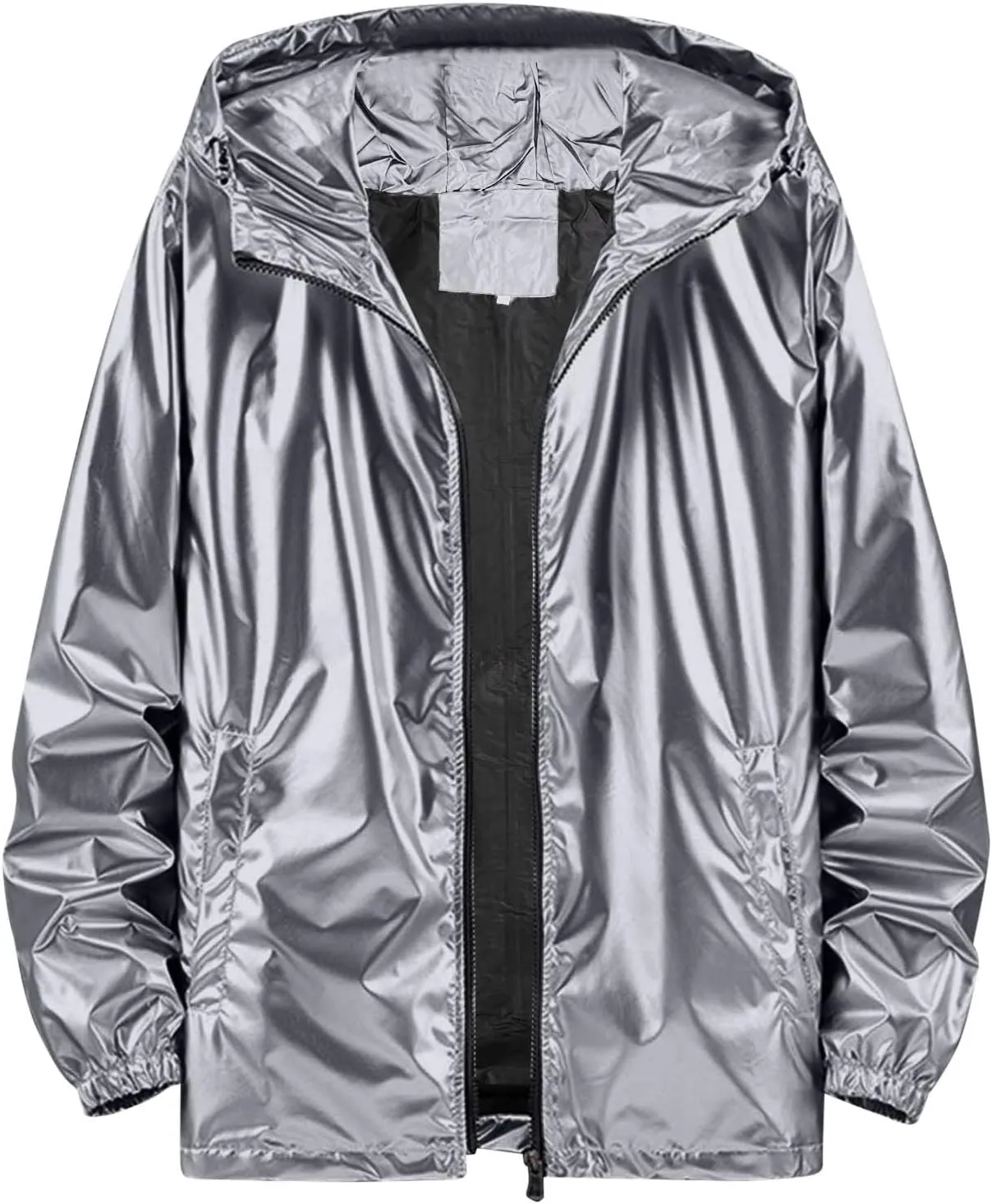 Mens Lightweight Windbreaker Waterproof Rain Jacket Hooded Windbreaker Camo Jacket with Zipper Pockets