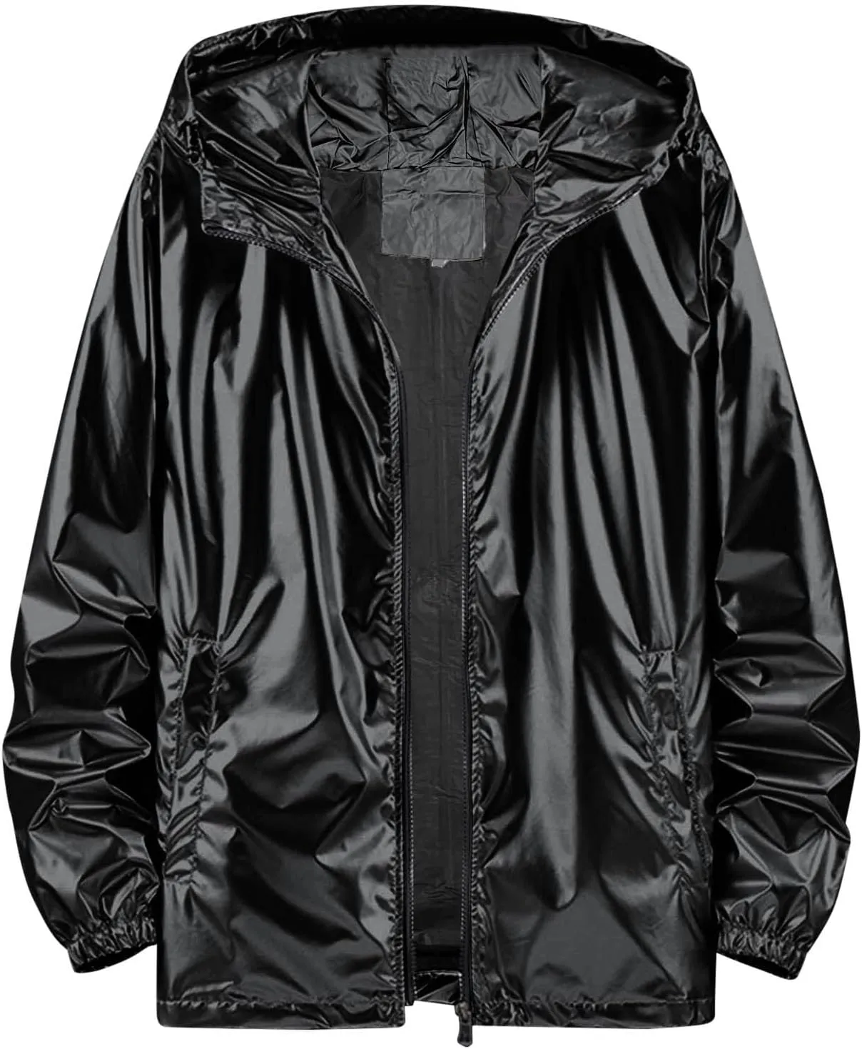 Mens Lightweight Windbreaker Waterproof Rain Jacket Hooded Windbreaker Camo Jacket with Zipper Pockets