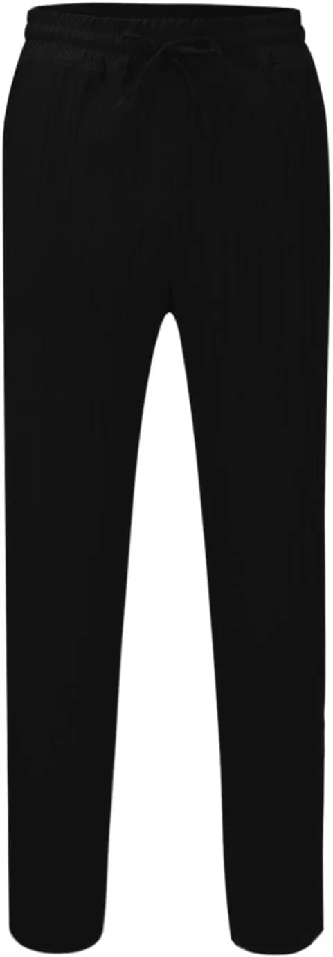 Mens Linen Cotton Yoga Casual Pants for Summer Drawstring Beach Trousers Loose Fit Baggy Lounge Jogger Sweatpants