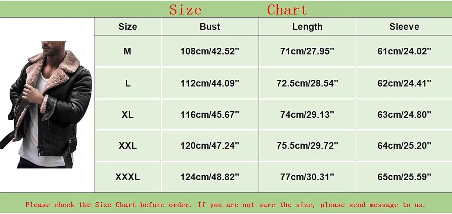 Mens Sherpa Lined Trucker Jackets Bomber Jackets Faux Leather Sherpa Bomber Jackets Vintage Motorcycle Retro Leather Jacket