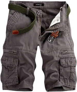 Mens Summer Casual Cargo Shorts with Multi Pockets Lightweiht Outdoor Hiking Shorts for Men Loose Utility Workwear Short