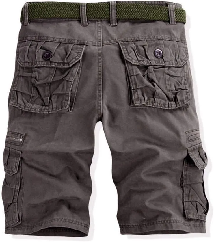 Mens Summer Casual Cargo Shorts with Multi Pockets Lightweiht Outdoor Hiking Shorts for Men Loose Utility Workwear Short