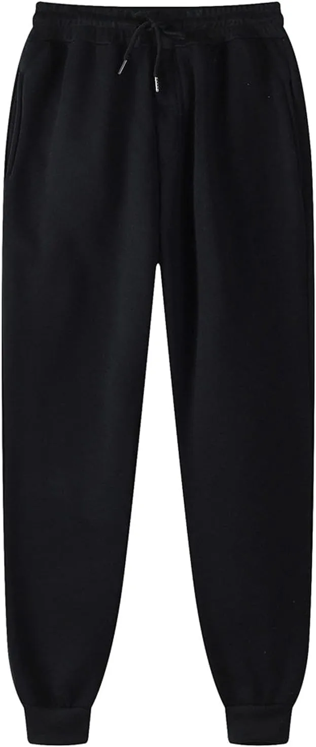 Mens Sweatpants Casual Drawstring Fleece Sweat Pants Outdoor Stretch Sport Relax Fit Active Big and Tall Joggers