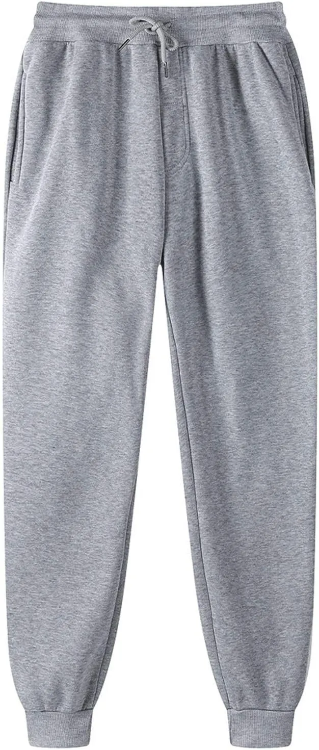 Mens Sweatpants Casual Drawstring Fleece Sweat Pants Outdoor Stretch Sport Relax Fit Active Big and Tall Joggers