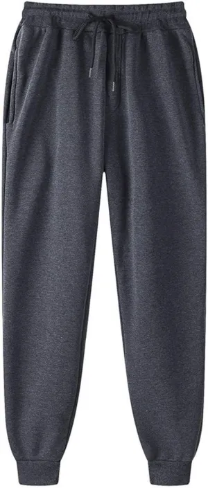 Mens Sweatpants Casual Drawstring Fleece Sweat Pants Outdoor Stretch Sport Relax Fit Active Big and Tall Joggers