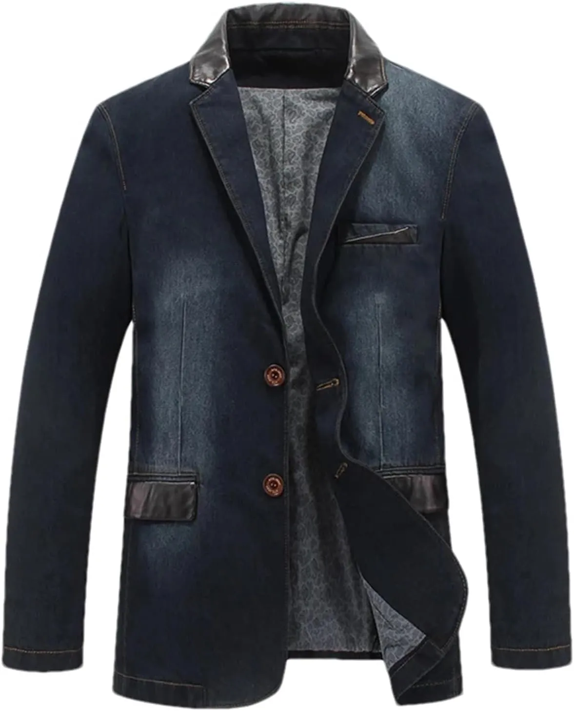 Men's Winter Denim Jackets Casual Laple Denim Windbreaker Coats Classic Motorcycle Jean Jackets