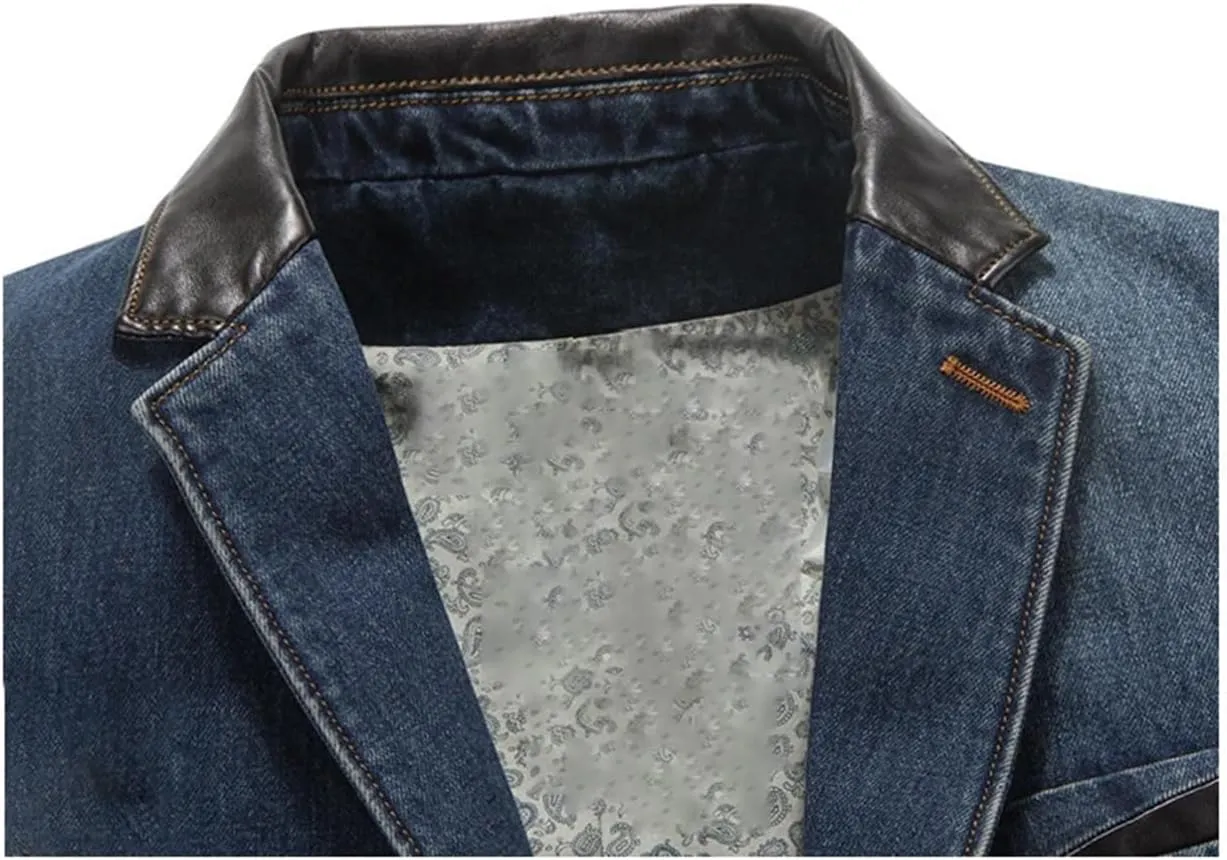 Men's Winter Denim Jackets Casual Laple Denim Windbreaker Coats Classic Motorcycle Jean Jackets